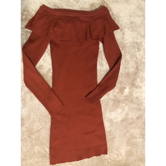 brick colored dress